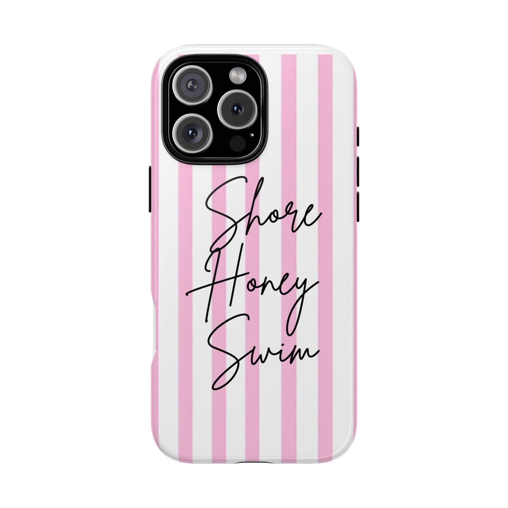 Phone Case — Pink Stripe Shore Honey Swim