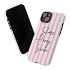 Phone Case — Pink Stripe Shore Honey Swim