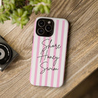 Phone Case — Pink Stripe Shore Honey Swim
