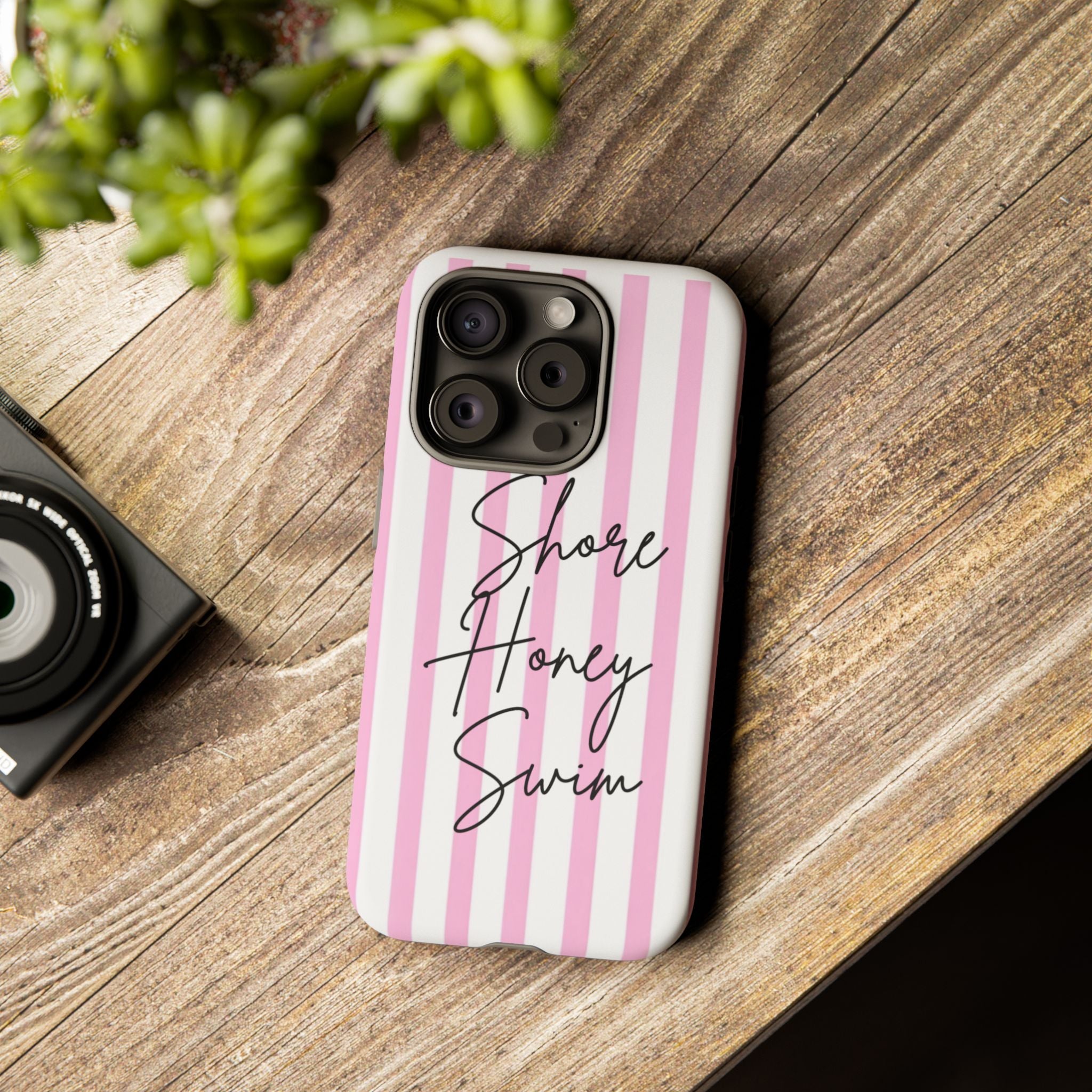 Phone Case — Pink Stripe Shore Honey Swim