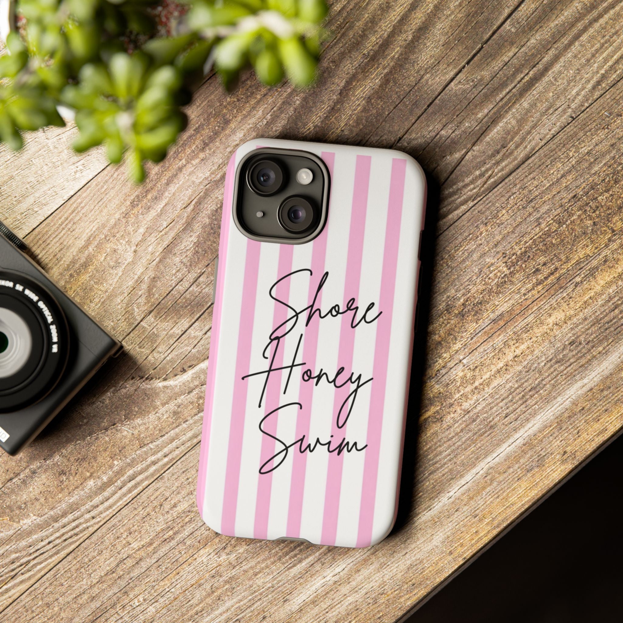 Phone Case — Pink Stripe Shore Honey Swim