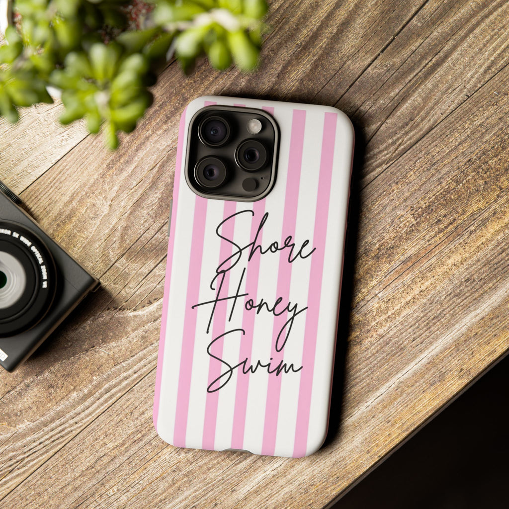Phone Case — Pink Stripe Shore Honey Swim