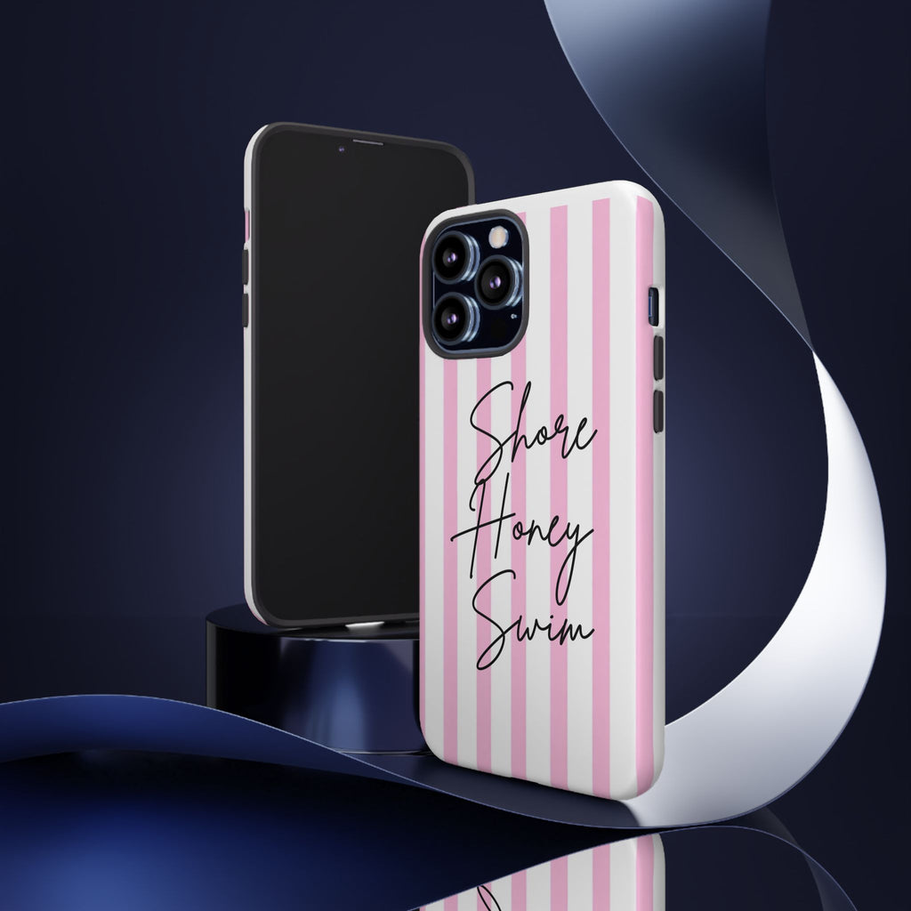 Phone Case — Pink Stripe Shore Honey Swim