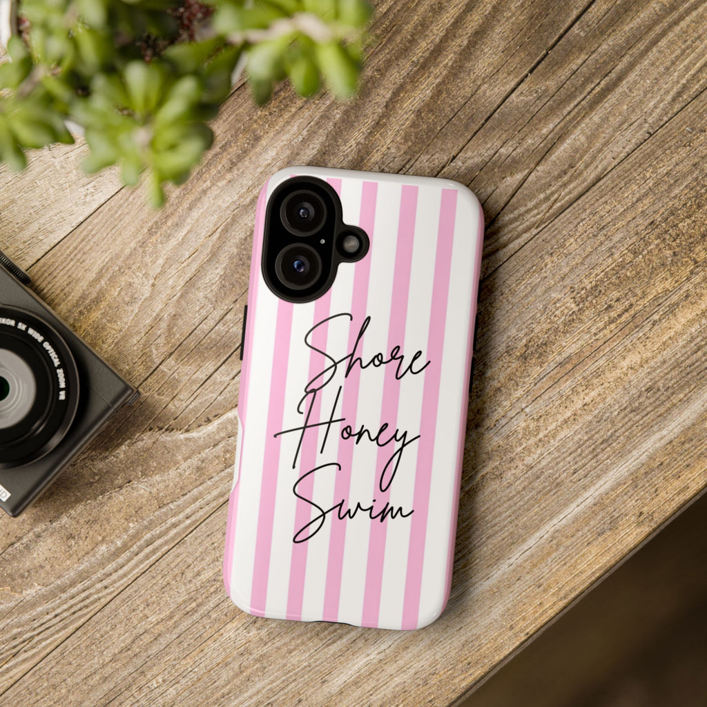 Phone Case — Pink Stripe Shore Honey Swim
