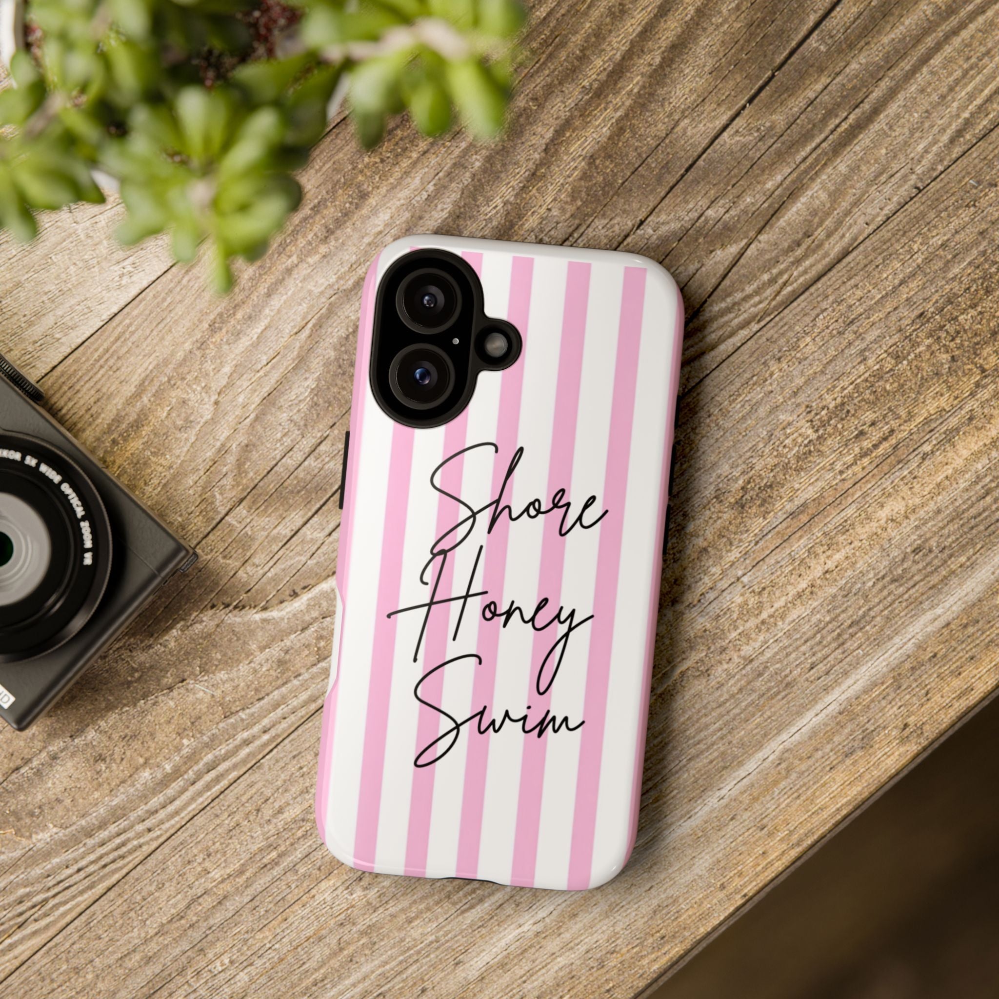 Phone Case — Pink Stripe Shore Honey Swim
