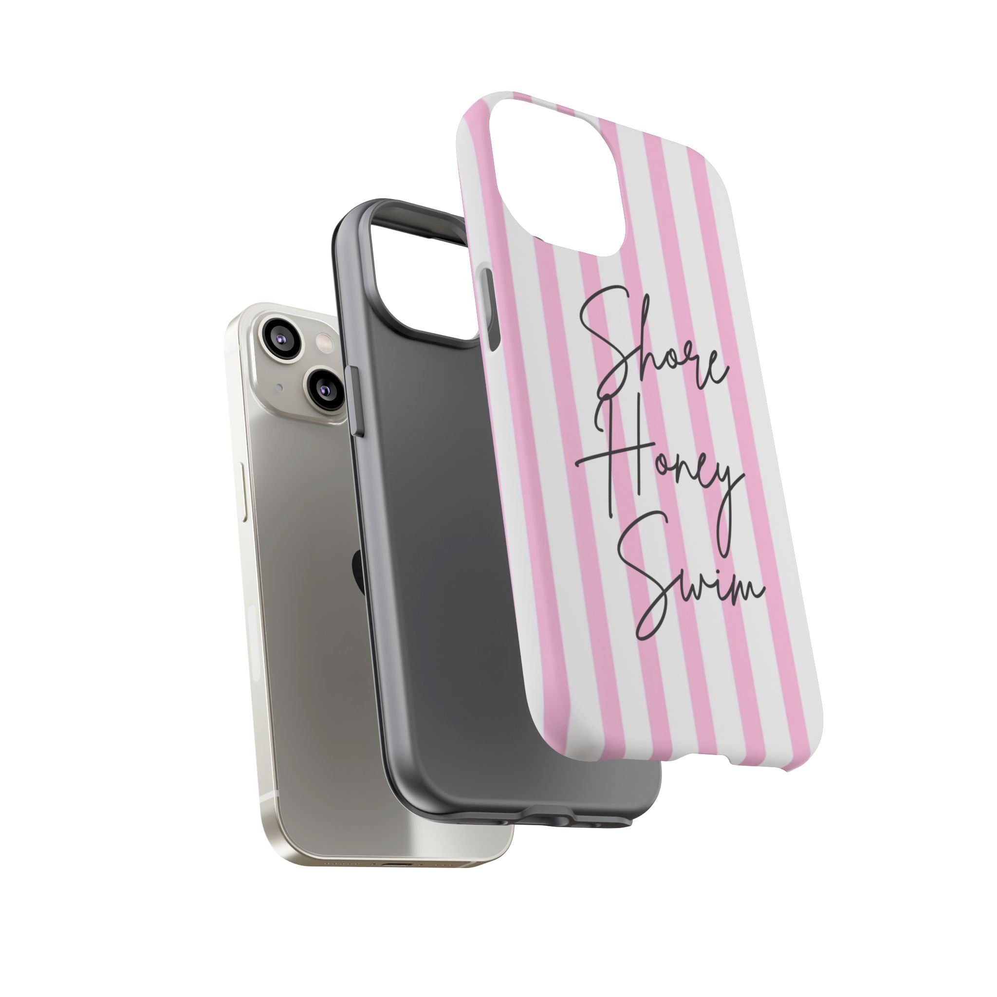 Phone Case — Pink Stripe Shore Honey Swim