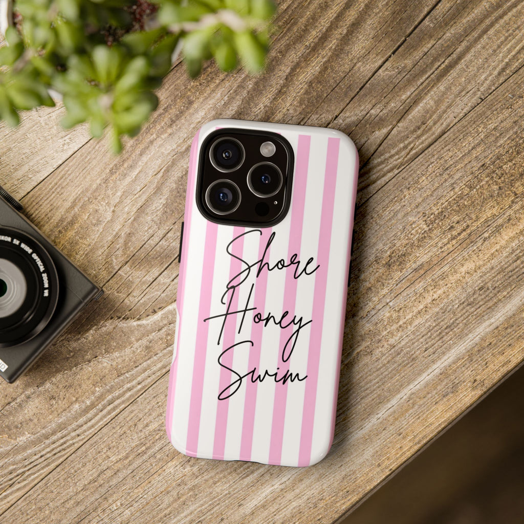 Phone Case — Pink Stripe Shore Honey Swim