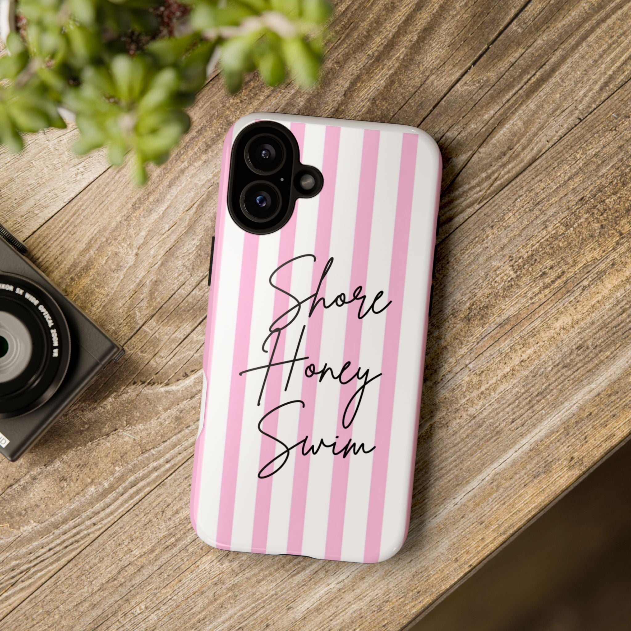 Phone Case — Pink Stripe Shore Honey Swim