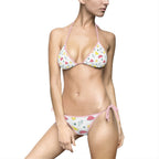 Colorful Fruit Pattern Bikini — Women's Tie-Side Triangle Swimsuit