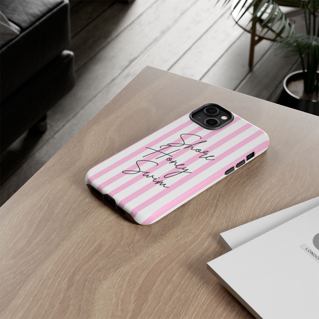 Phone Case — Pink Stripe Shore Honey Swim