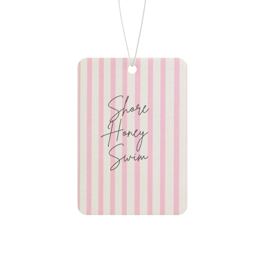 Striped 'Shore Honey Swim' Car Air Freshener