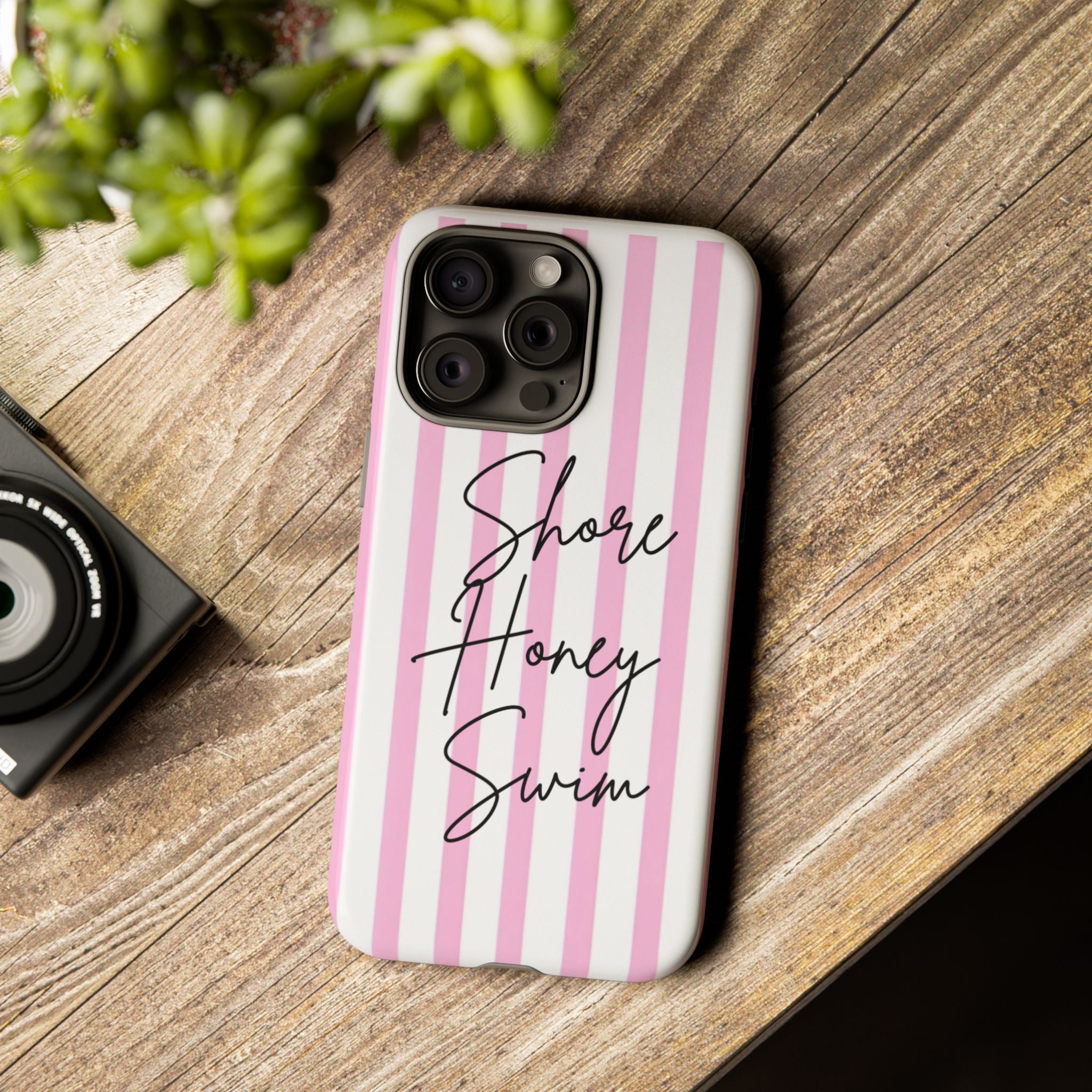 Phone Case — Pink Stripe Shore Honey Swim