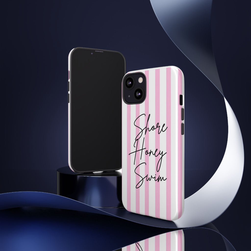 Phone Case — Pink Stripe Shore Honey Swim