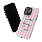 Phone Case — Pink Stripe Shore Honey Swim