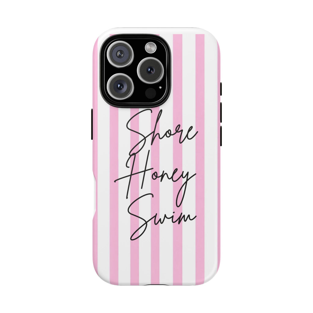 Phone Case — Pink Stripe Shore Honey Swim