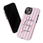 Phone Case — Pink Stripe Shore Honey Swim