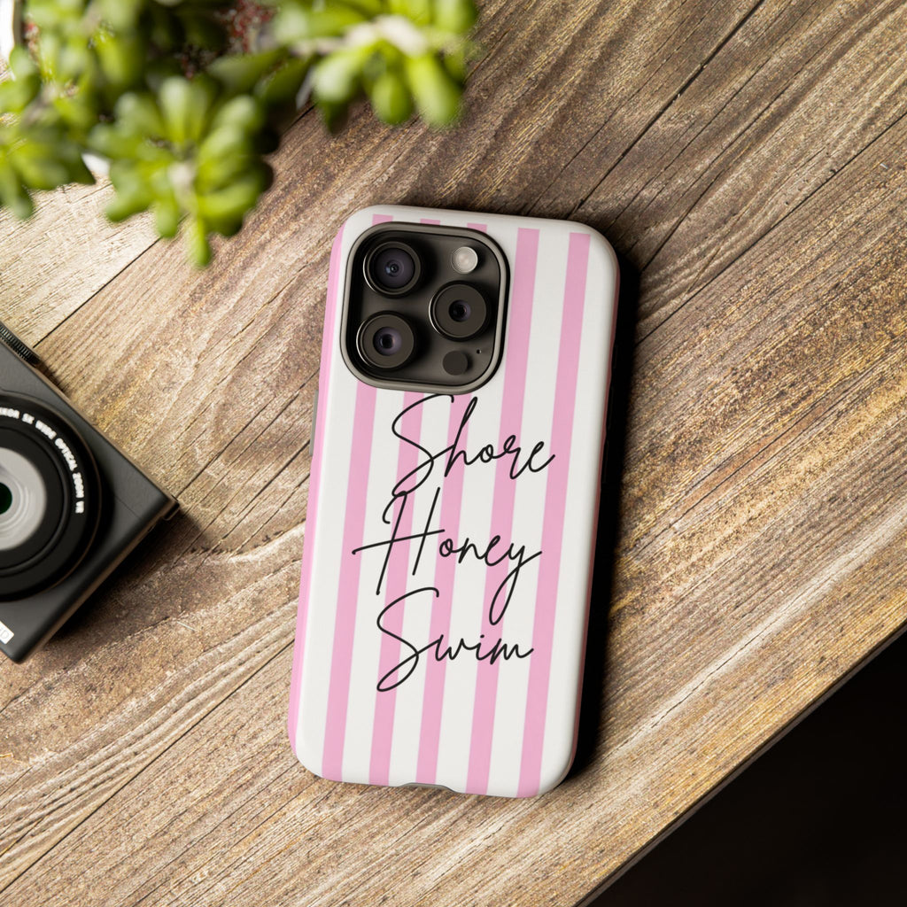 Phone Case — Pink Stripe Shore Honey Swim