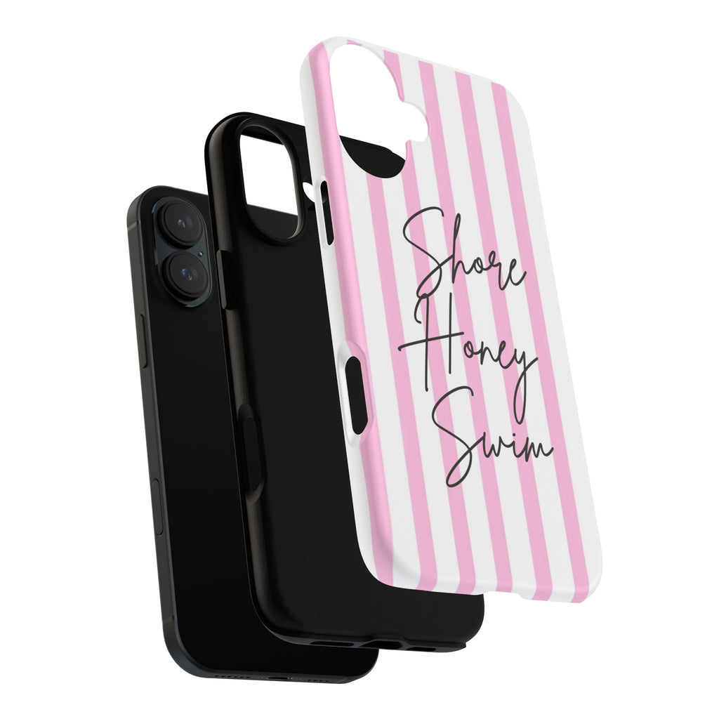 Phone Case — Pink Stripe Shore Honey Swim