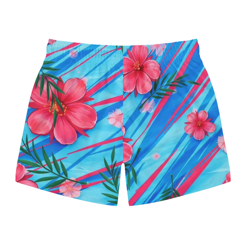 Tropical Hibiscus Swim Trunks — Match your girlfriend
