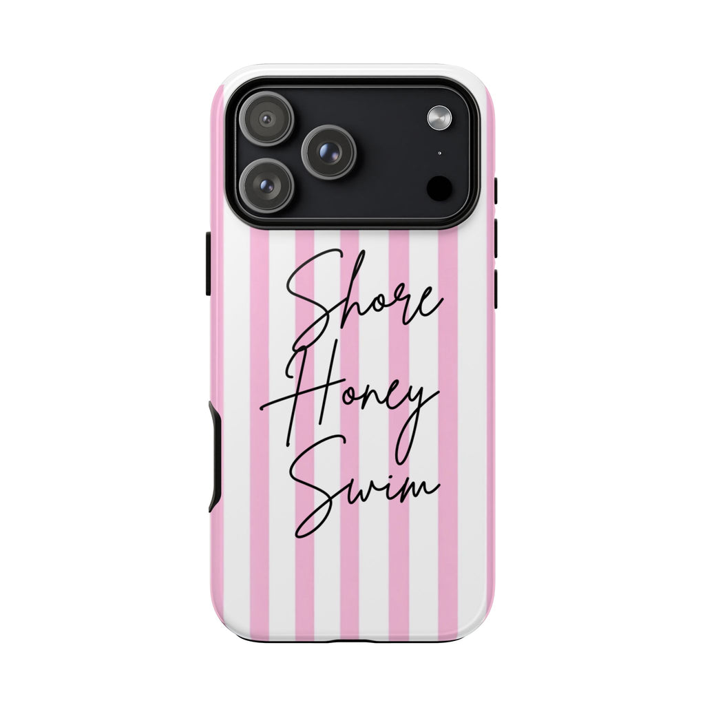 Phone Case — Pink Stripe Shore Honey Swim