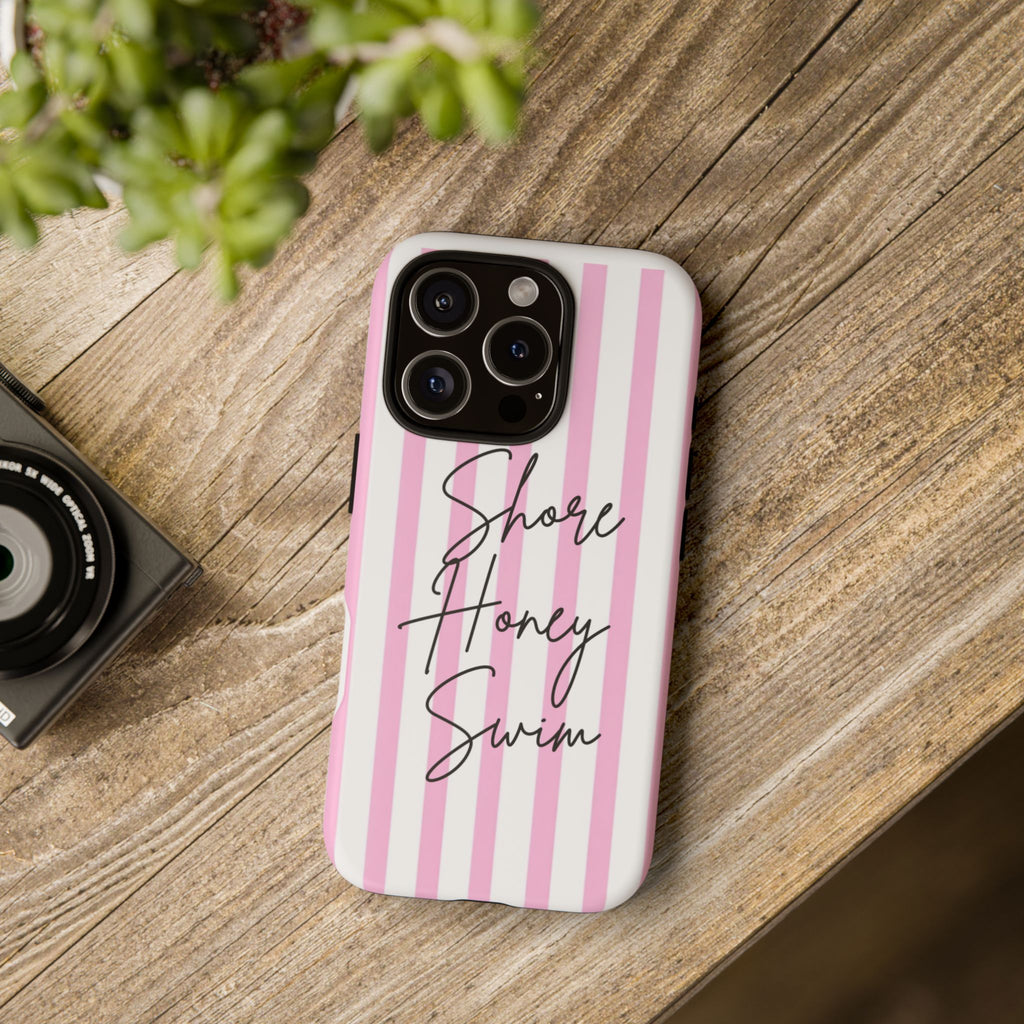 Phone Case — Pink Stripe Shore Honey Swim