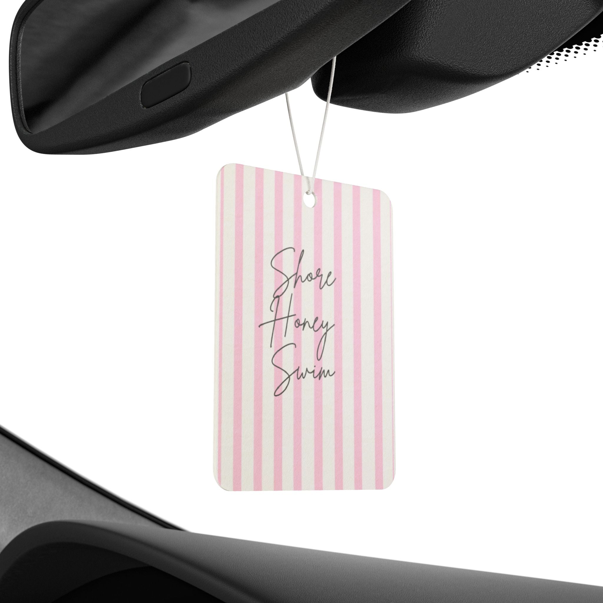 Striped 'Shore Honey Swim' Car Air Freshener