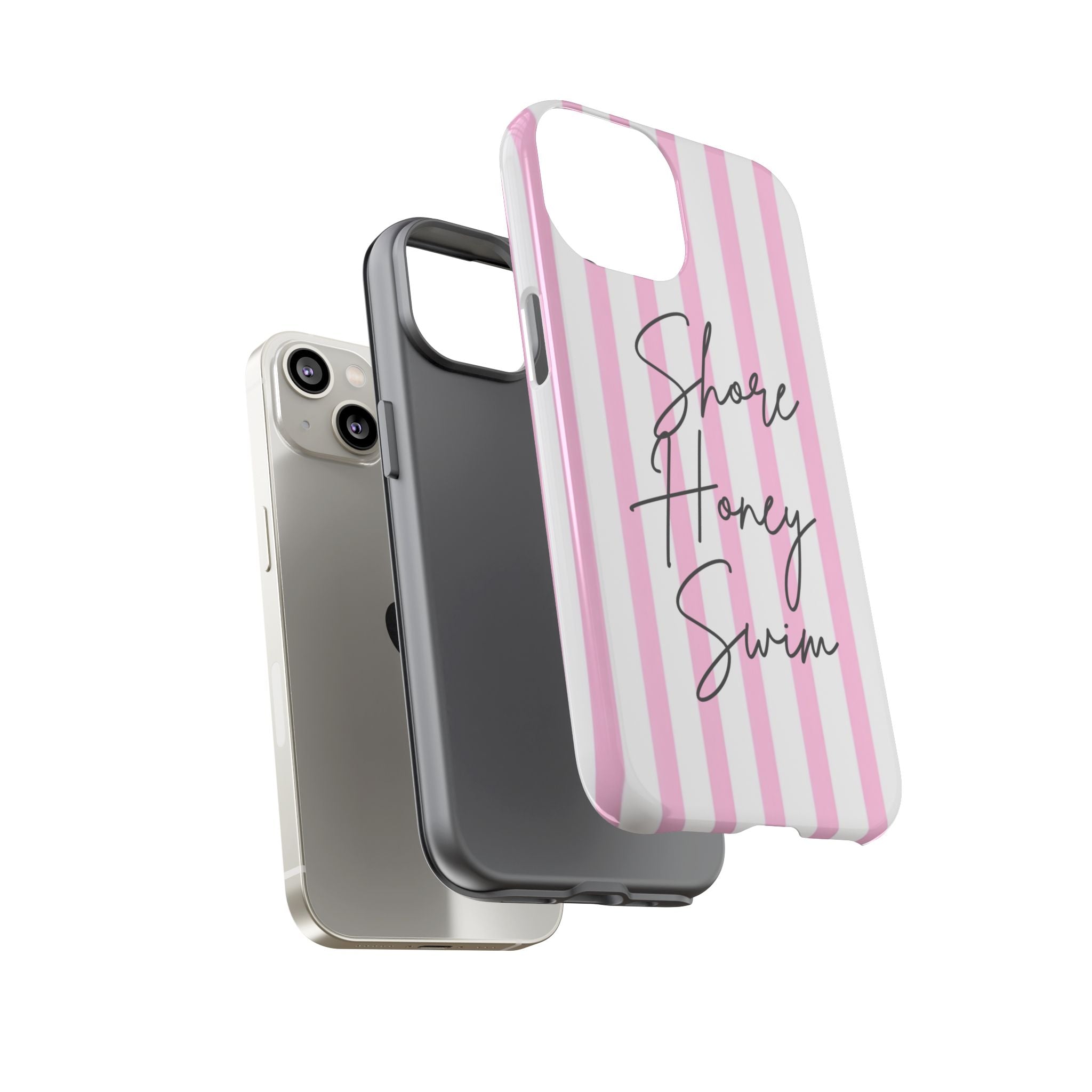 Phone Case — Pink Stripe Shore Honey Swim