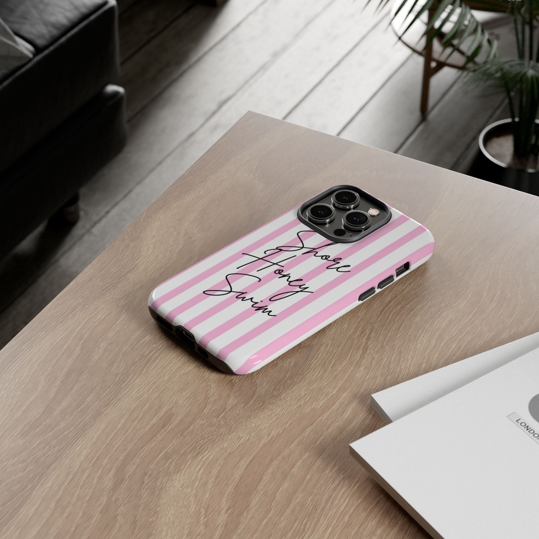 Phone Case — Pink Stripe Shore Honey Swim