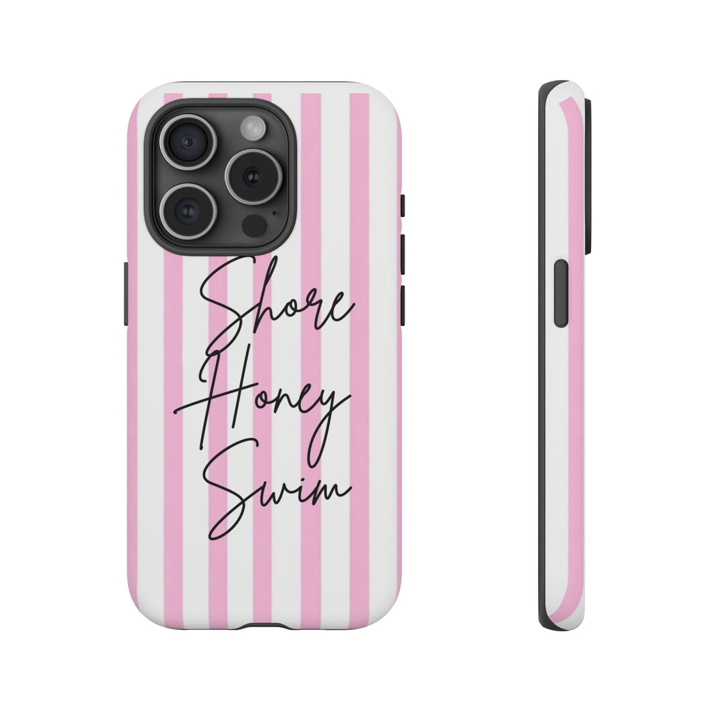 Phone Case — Pink Stripe Shore Honey Swim