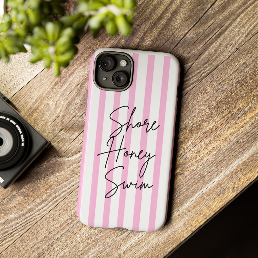 Phone Case — Pink Stripe Shore Honey Swim